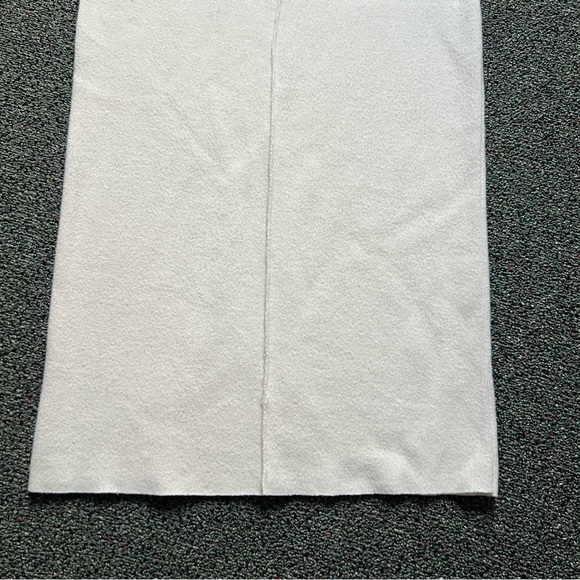 ZARA White Basic Felt Sweater Midi Maxi Knee-Length Pencil Bodycon Modest Skirt - Picture 4 of 16